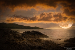 A composite image created in Photoshop to add Moon and Moonlight.